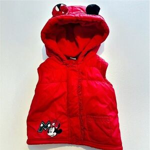 Red Minnie Mouse Disney Puffer Vest
